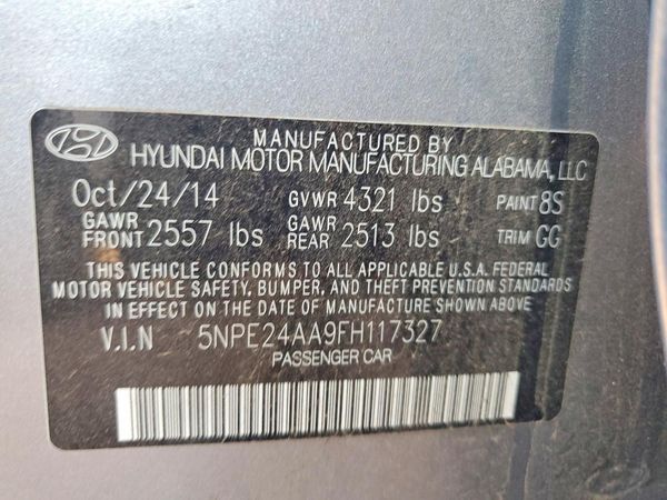 2015 HYUNDAI SONATA SE, ECO