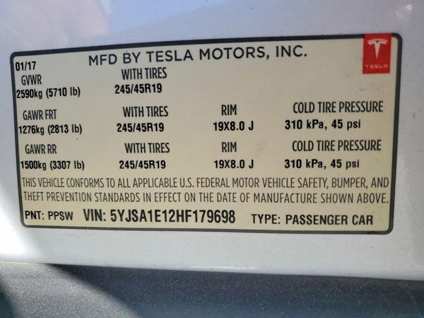 2017 TESLA MODEL S