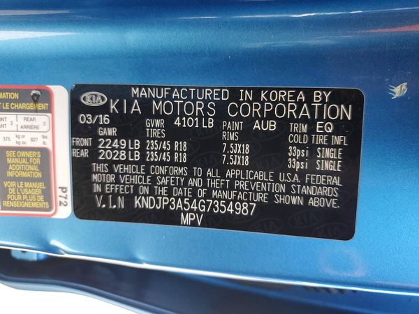 2016 KIA SOUL Exclaim — VINS