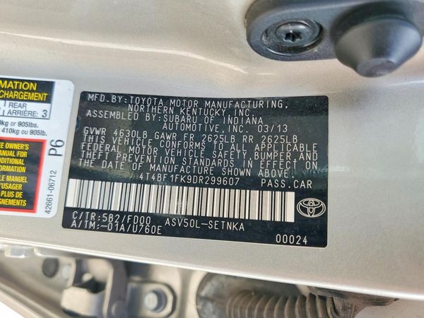 2013 TOYOTA CAMRY