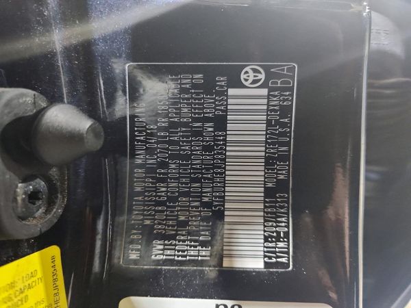 2018 TOYOTA COROLLA L/LE/SE/XLE/XSE — VINS