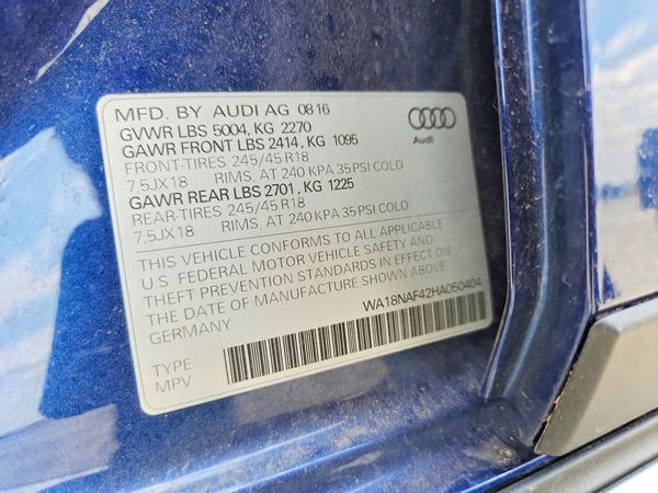 2017 AUDI A4 ALLROAD Premium Plus