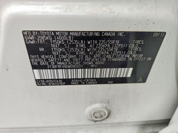 2013 TOYOTA RAV4 High