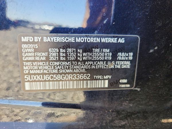 2016 BMW X6 xDrive50i