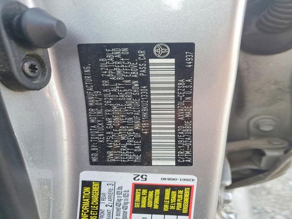 2019 TOYOTA CAMRY L/LE/SE/XLE