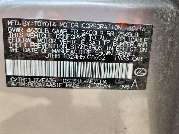 2017 LEXUS IS