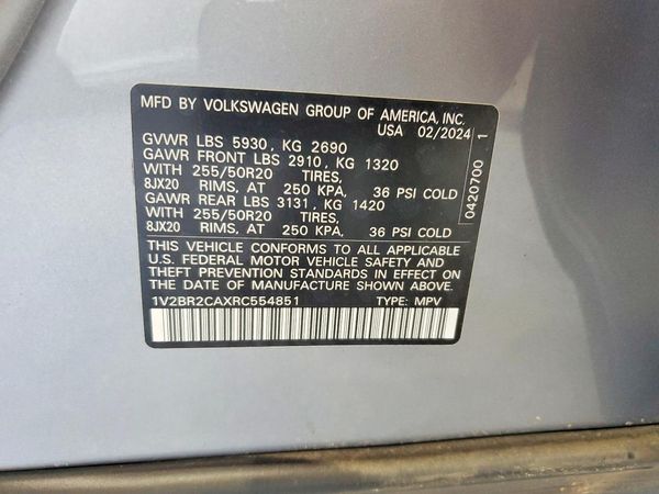 2024 VOLKSWAGEN ATLAS 4Motion SEL