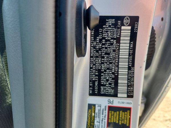 2012 TOYOTA CAMRY
