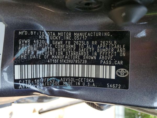 2017 TOYOTA CAMRY