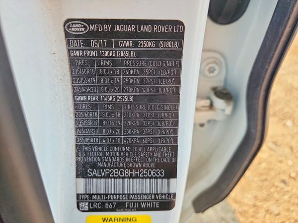 2017 LAND ROVER RANGE ROVER EVOQUE SE