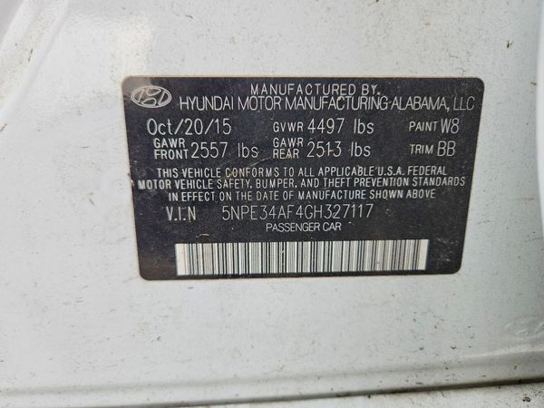 2016 HYUNDAI SONATA