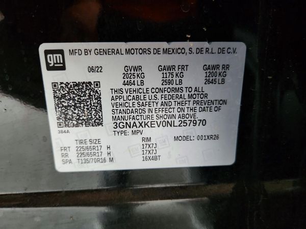 2022 CHEVROLET EQUINOX LT (1LT)