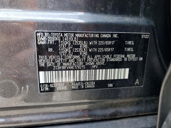 2022 TOYOTA RAV4 LE