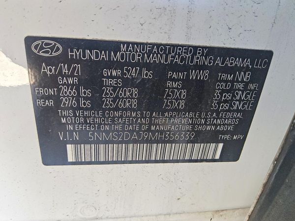 2021 HYUNDAI SANTA FE SEL
