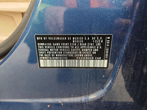 2017 VOLKSWAGEN JETTA
