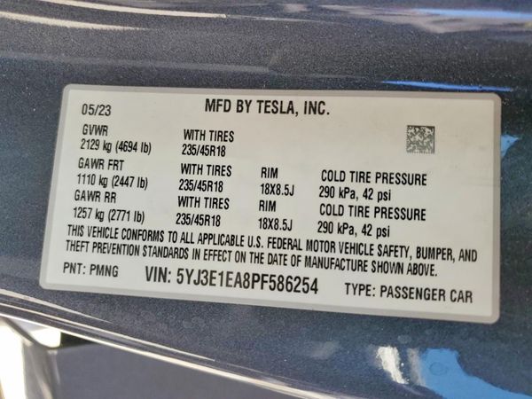 2023 TESLA MODEL 3