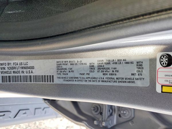 2021 RAM 1500 Laramie