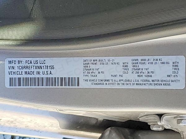 2022 RAM 1500 Big Horn, Lone Star