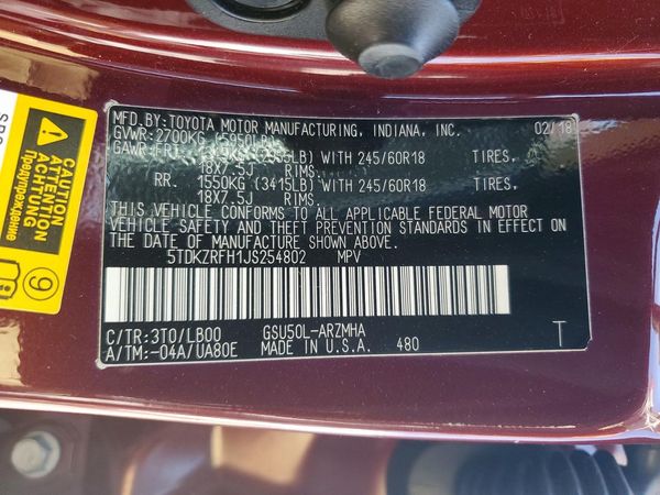 2018 TOYOTA HIGHLANDER SE/XLE