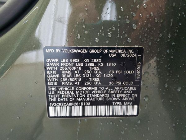 2024 VOLKSWAGEN ATLAS 4Motion Peak Edition SE
