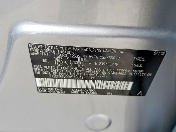 2016 TOYOTA RAV4 Limited (G Grade)