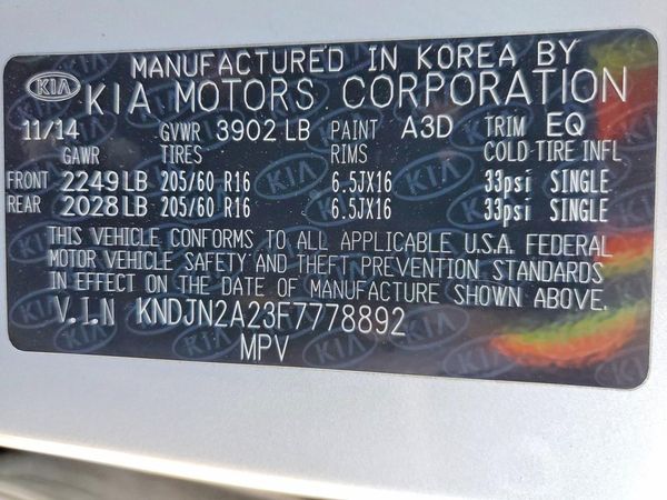 2015 KIA SOUL GL(Middle-low grade)