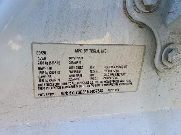 2020 TESLA MODEL Y