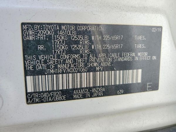 2019 TOYOTA RAV4