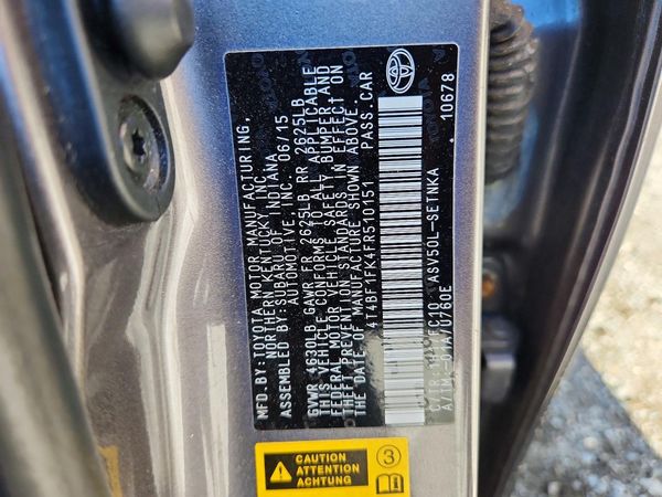 2015 TOYOTA CAMRY