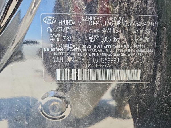 2018 HYUNDAI ELANTRA