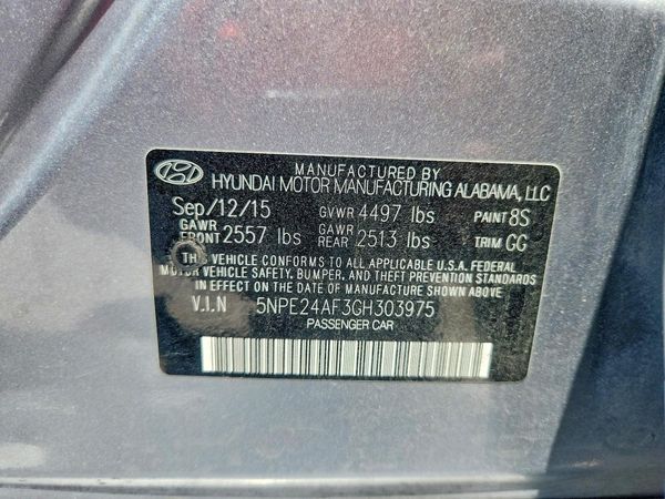 2016 HYUNDAI SONATA