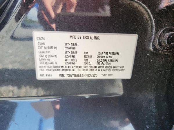 2024 TESLA MODEL Y