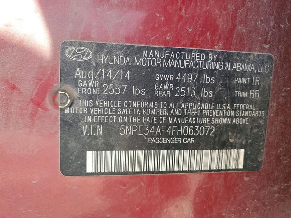 2015 HYUNDAI SONATA