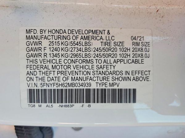2021 HONDA PILOT TOURING-7