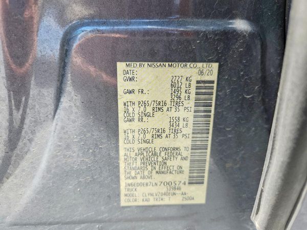 2020 NISSAN FRONTIER