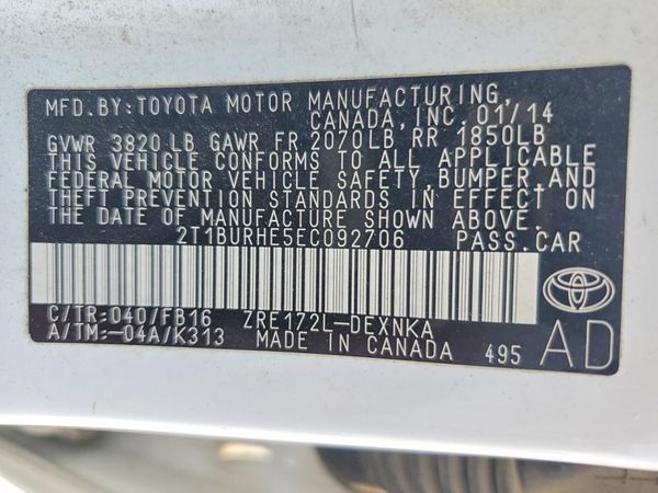 2014 TOYOTA COROLLA