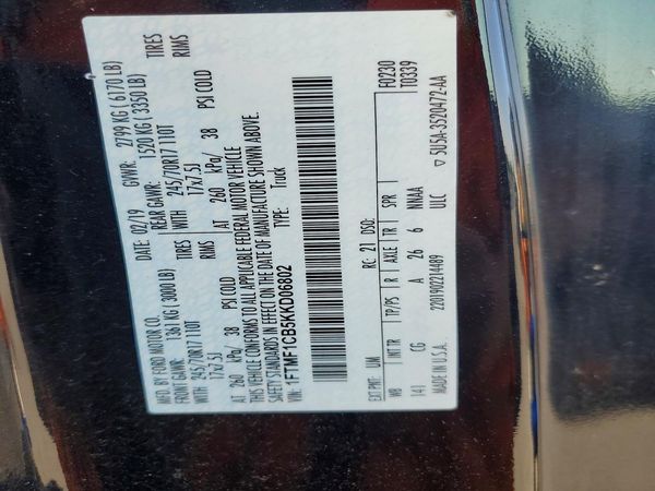 2019 FORD F150