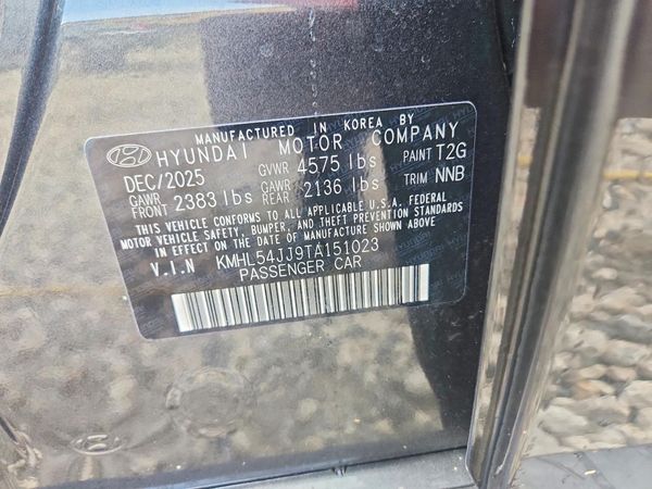 2026 HYUNDAI SONATA Limited — VINS