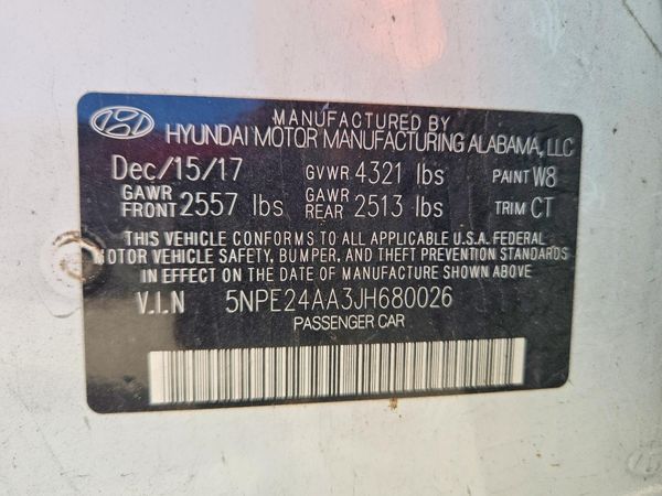 2018 HYUNDAI SONATA