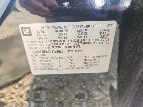 2012 CHEVROLET EQUINOX 1LT
