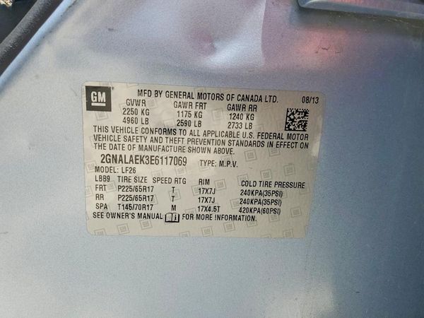 2014 CHEVROLET EQUINOX LS — VINS
