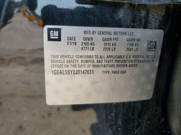 2018 CADILLAC ATS V-Series — VINS