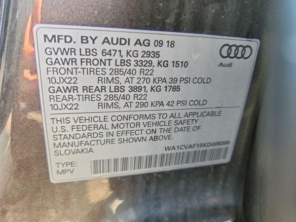 2019 AUDI Q8