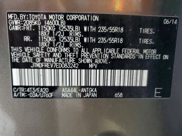 2014 TOYOTA RAV4 High