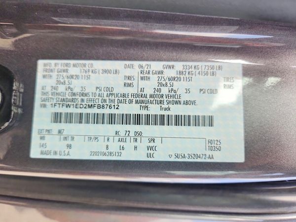 2021 FORD F150