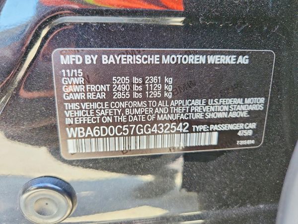 2016 BMW 640 GC
