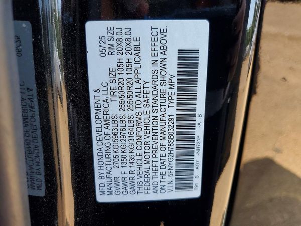2025 HONDA PILOT TOURING, TOURING HPD