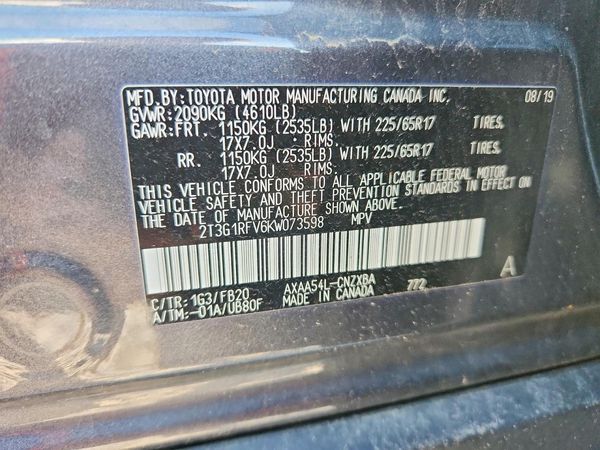 2019 TOYOTA RAV4 LE