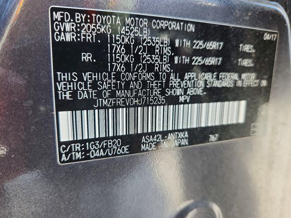 2017 TOYOTA RAV4 LE