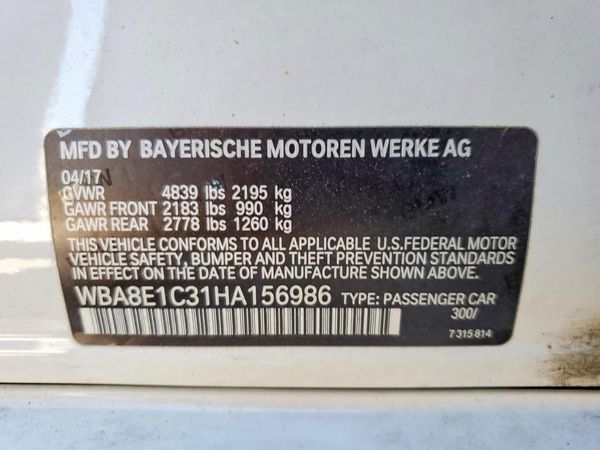 2017 BMW 330E